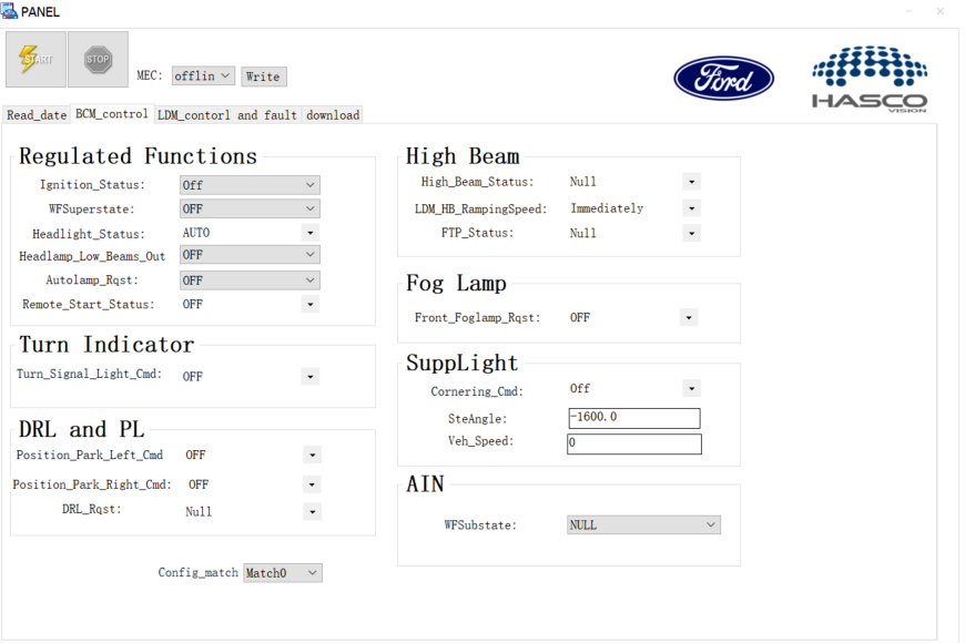 上位机面板配置 上位机面板配置